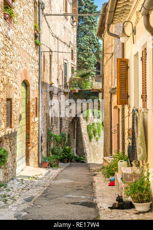 Amelia, alte und schöne Stadt in der Provinz Terni, Umbrien, Italien. Stockfoto