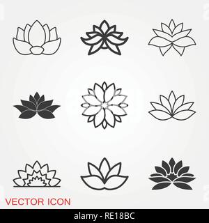 Lotus Symbol logo, Illustration, Vektor Symbol für Design Stock Vektor