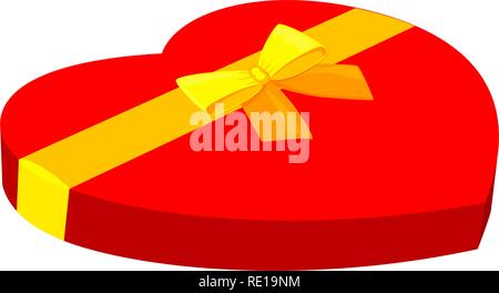 Cartoon rotes Herz candy Box Stock Vektor