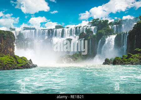 Die Iguazu Wasserfälle in Brasilien Stockfoto