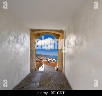 Altea Foto Illustration arch und das Dorf in der Provinz Alicante in Spanien Stockfoto