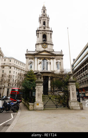 Die Pfarrkirche St. Mary-Le-Strang, der Kirche des Women's Royal Navy Service (WRNS), The Strand, London Stockfoto