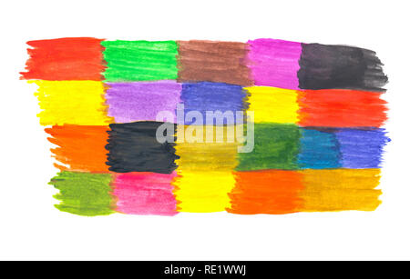 Mehrfarbige abstrakt Hintergrund. Aquarell Malerei. Abbildung. Design Element. Stockfoto