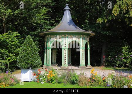 Pavillon im Park der Eremitage in Bayreuth, Oberfranken, Bayern Stockfoto