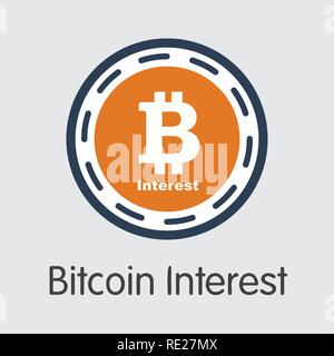 BCI-Bitcoin Interesse. Das Symbol von Geld oder Markt Emblem. Stock Vektor