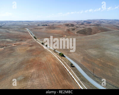 Antenne des Morgan zu Whyalla Wasserleitung für die Versorgung mit Trinkwasser Whyalla aus dem Murray River South Australia Stockfoto