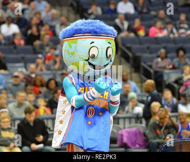 Memphis, TN, USA. Jan, 2019 18. Welt der Harlem Globetrotters, während der Ausstellung Spiel gegen die Washington Generäle bei der Fed Ex Forum in Memphis, TN. Kevin Langley/Sport Süd Media/CSM/Alamy Live News Credit: Cal Sport Media/Alamy leben Nachrichten Stockfoto