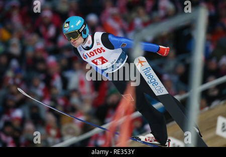 Zakopane, Polen. 19. Jan 2019. in Aktion gesehen, während das Team Wettbewerb der FIS Skisprung Weltcup in Zakopane. Credit: SOPA Images Limited/Alamy leben Nachrichten Stockfoto