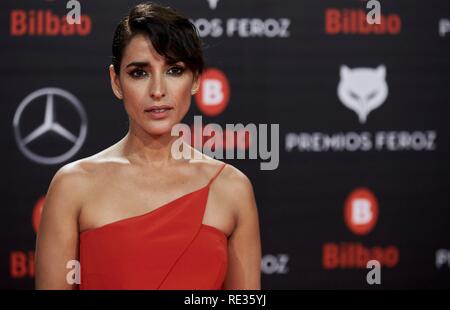 Bilbao, Spanien. 19. Jan 2019. Inma Cuesta nimmt an den roten Teppich bei der Feroz 2019 Auszeichnungen auf der Bilbao Arena am Januar 19, 2019 in Bilbao, Spanien. (Foto von Ion Alcoba/Cordon Drücken) Credit: CORDON PRESSE/Alamy leben Nachrichten Stockfoto