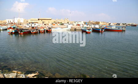 In Afrika Port Sudan das alte Schiff im Hafen Stockfoto