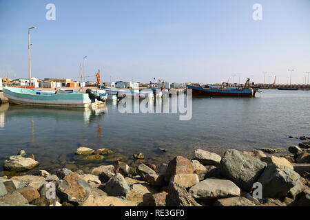 In Afrika Port Sudan das alte Schiff im Hafen Stockfoto