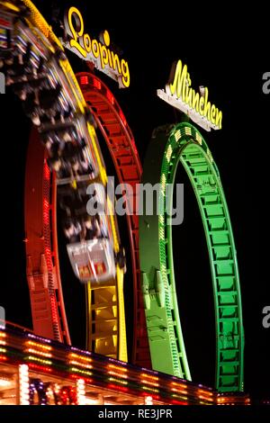 Cranger Kirmes Messe, der größten Messe im Ruhrgebiet, am Rhein-Herne-Kanal, Herne, Nordrhein-Westfalen Stockfoto