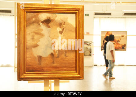 Lavadeiras, Washer-Woman, Candido Portinari, 1943, Öl auf Leinwand, museus Castro Maya, IBRAM - Minc - Rio de Janeiro, MASP, São Paulo, Brasilien Stockfoto