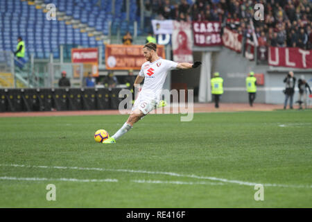 Rom, Italien. Jan, 2019 19. Cristian Ansaldi im Stadio Olimpico von Rom, als Roma Fc Torino 3-2 für das erste Spiel der zweiten Runde der italienischen Serie A Credit: Paolo Pizzi/Pacific Press/Alamy leben Nachrichten Stockfoto