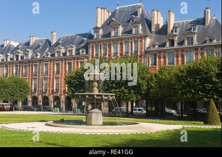 Place des Vosges, Le Marais-Viertel, Paris, Frankreich, Europa Stockfoto
