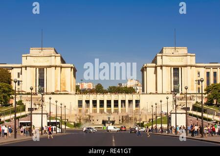 Palais de Chaillot und den Trocadero Gärten, Paris, Frankreich, Europa Stockfoto