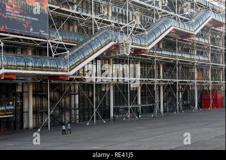 Centre Pompidou oder Centre Georges Pompidou, auch als Beaubourg, Paris, Frankreich, Europa bekannt Stockfoto