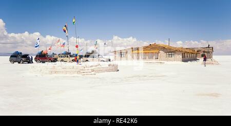 Hotel de Sal Playa Blanca, Salar de Uyuni, Potosi, Bolivien, Südamerika Stockfoto