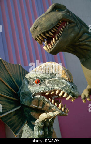 Dinosaurier Repliken in Event Business Space, USA Stockfoto