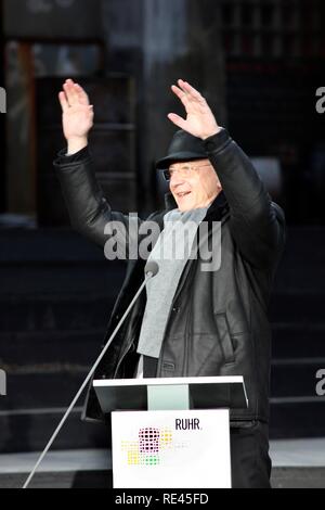 Fritz Pleitgen, Geschäftsführer der Ruhr 2010, Generalprobe der Kick-off-Veranstaltung für die Kulturhauptstadt 2010 Stockfoto