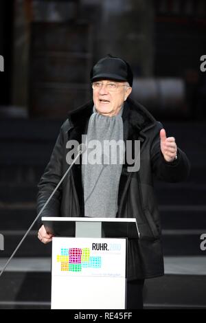 Fritz Pleitgen, Geschäftsführer der Ruhr 2010, Generalprobe der Kick-off-Veranstaltung für die Kulturhauptstadt 2010 Stockfoto