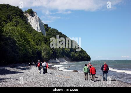 Königsstuhl Kalkstein Klippen, Steilküste, Ostsee Küste auf der Halbinsel Jasmund, Nationalpark, im Nordosten der Insel Rügen Stockfoto