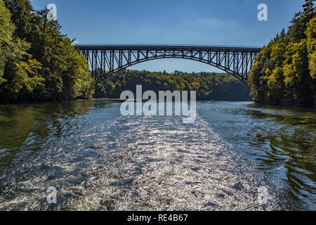 Der französische König Brücke über den Connecticut River in Erving und Gill, Massachusetts Stockfoto