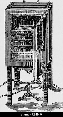 . Ein Lehrbuch der Bakteriologie, einschließlich der Ätiologie und Prävention von Infektionskrankheiten und eine kurze Zusammenfassung der Hefen und Schimmelpilze, haematazoa und psorosperms. Die Bakteriologie. "Nährmedien und Anbauverfahren. 115 Beimpfung der, Rohre. - einen kleinen Teil einer Kultur oder des Materials geimpft werden sollen, mit einer sterilen Platin Nadel genommen und verfolgt über den geneigten Oberfläche des Serums; oder ein Fragment von Gewebe, wie diphtheritic Membran oder Tuberkel, können in das Rohr eingeführt werden und rieb sanft über das Serum, um nicht die Sui' Gesicht zu Ijreak. '. Abb. 44. - Hüppe' Stockfoto