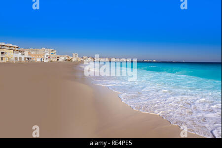 Santa Pola Tamarit Strand in Alicante in Spanien an der Costa Blanca Stockfoto