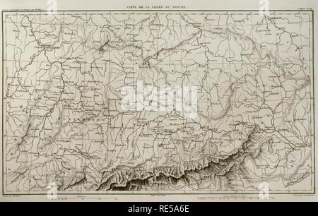 Napoleonischen Karte. Donautal. Atlas de l'Histoire du Consulat et de l'Empire. Geschichte des Konsulats und des Empire von Frankreich unter Napoleon von Marie Joseph Louis Adolphe Thiers (1797-1877). Zeichnungen von Dufour, Stiche von Dyonnet. In Paris, 1864 bearbeitet werden. Stockfoto