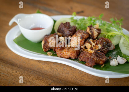 Gebratene Rippchen spareribs thaifood Fried Stockfoto