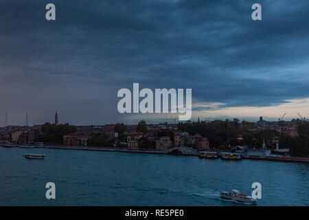 Sturm über Venedig am Abend Stockfoto