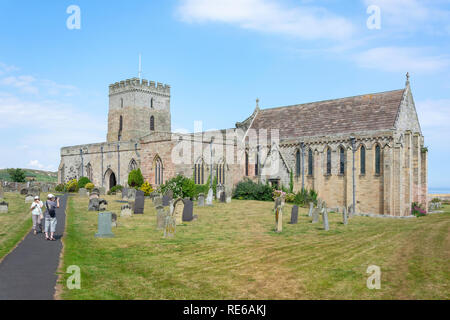 St. Aidan's Kirche, Bamburgh, Northumberland, England, Vereinigtes Königreich Stockfoto