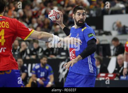 Köln, Deutschland. 19 Jan, 2019. firo: 19.01.2019, Handball: Wm Wm-Hauptrunde Frankreich - Spanien. Nikola Karabatic | Verwendung der weltweiten Kredit: dpa/Alamy leben Nachrichten Stockfoto