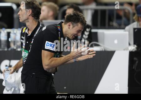 Köln, Deutschland. 19 Jan, 2019. firo: 19.01.2019, Handball: Wm Wm-Hauptrunde Deutschland - Island. Geste, Trainer Christian Prokop | Quelle: dpa/Alamy leben Nachrichten Stockfoto