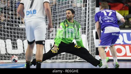 Köln, Deutschland. 19 Jan, 2019. firo: 19.01.2019, Handball: Wm Wm-Hauptrunde Deutschland - Island. Silvio Heinevetter | Verwendung der weltweiten Kredit: dpa/Alamy leben Nachrichten Stockfoto