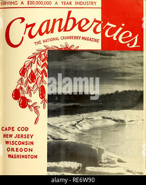 . Preiselbeeren;: die nationalen cranberry Magazin. Preiselbeeren. Mit einer $ 20.000.000 PRO JAHR INDUSTRIE. CAPE COD NEW JERSEY WISCONSIN OREGON WASHINGTON kalten Januar Szene, gefroren Bay auf Cape Cod. (CRANBERRIES Foto 30 Cents JANUAR 1954. Bitte beachten Sie, dass diese Bilder sind von der gescannten Seite Bilder, die digital für die Lesbarkeit verbessert haben mögen - Färbung und Aussehen dieser Abbildungen können nicht perfekt dem Original ähneln. extrahiert. Portland, CT [etc. ]: Taylor Pub. Co [etc. ] Stockfoto