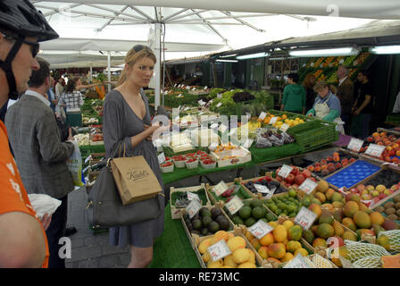 Der Viktualienmarkt und Umgebung. München, Deutschland Stockfoto