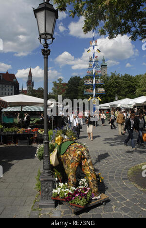 - Viktualienmarkt und Umgebung. München, Deutschland Stockfoto