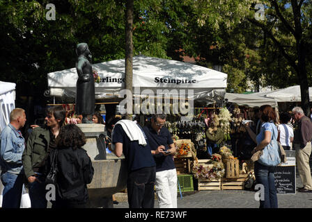 - Viktualienmarkt und Umgebung. München, Deutschland Stockfoto