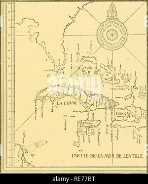 . Die Erde und ihre Bewohner... Geographie. Physische FEATUEES VON KUBA. 355 erhalten, und Cubanacan, der einheimische Name eines Teils der tlie Central Region anwesenden Bezirk der "Fünf Städte, "hat unter dem mutih^ überlebt ted Form von Kuba, die Coube der Französischen Piratenschiffe. Die meisten der alten Bezirke und Provinzen haben auch erhalten, und immer noch die primitive Bevölkerung erinnern. Die physischen Merkmale. Unter den amerikanischen Inseln Kuba präsentiert ein einzigartiges Unternehmen, das von Geographen oft hat im Vergleich zu einem "Bird's Zunge." Von Maisi nahe der spanischen Namen der Verschwundenen Spani. Stockfoto