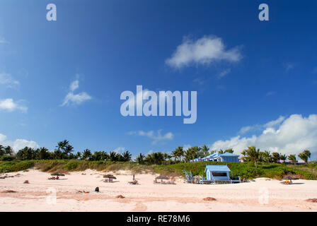 Pink Sand Beach. Dunmore Town, Hafeninsel, Eleuthera. Bahamas Stockfoto
