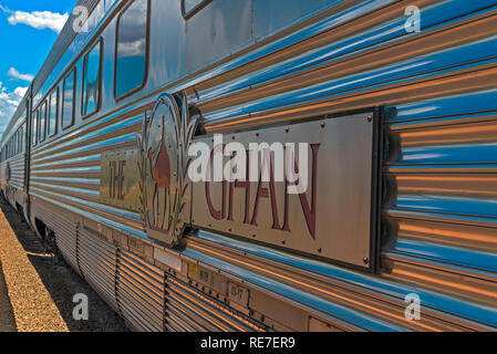 Kutschen der Ghan Railway Zug von Katherine entfernt, in den Northern Territories, Australien Stockfoto