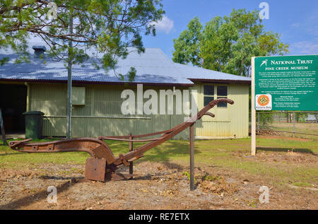 Pine Creek Museum in der Kleinstadt Pine Creek, gleich neben dem Stuart Highway, Northern Territory, Australien Stockfoto