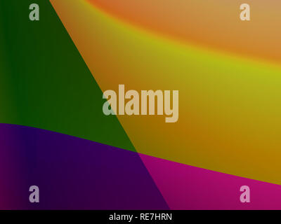 Abstrakte orange grün rosa lila gelb, Gradient farbenfrohe Dynamische moderne Muster Stockfoto
