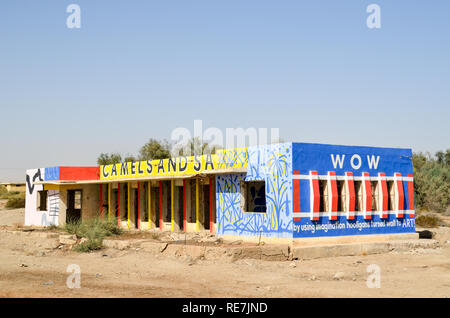 Verlassene Gebäude in der Nähe der Kalia Beach, Totes Meer, West Bank Stockfoto