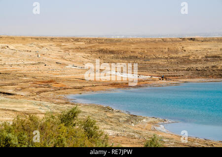 Pumpe am Toten Meer (West Bank), hypersaline und tiefsten See der Welt, am-430 m unter dem Meeresspiegel Stockfoto