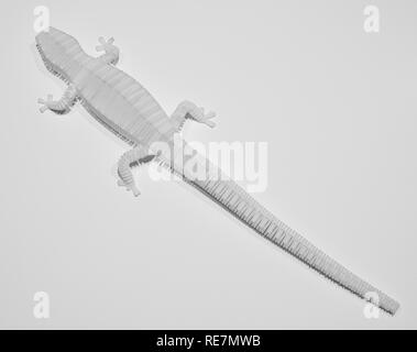 In der Nähe von weißen Modell Eidechse Ausstellung am Prototyping in Tokio Ausstellung in Japan Haus, Kensington High Street, London, UK Stockfoto