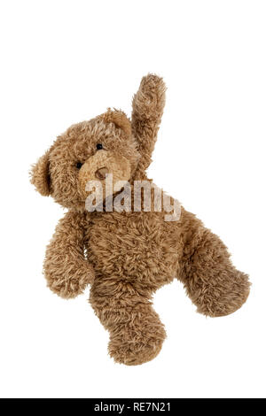 Teddybär isoliert auf weißem Hintergrund Stockfoto