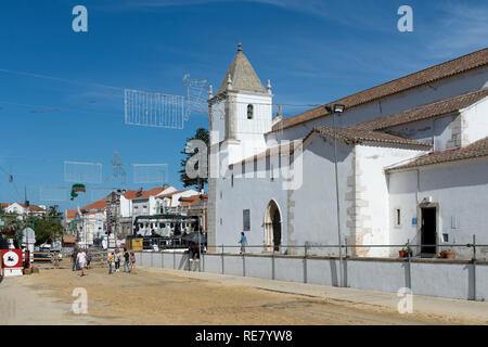 Alcochete main Kirche während Festas do Barrete Verde e das Salinas, Provinz Alcochete, Setubal, Portugal Stockfoto